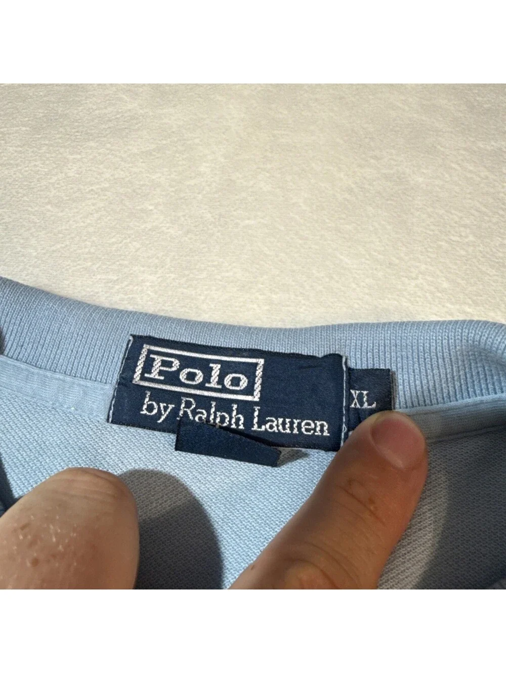 Vintage Polo Ralph Lauren Polo Shirt Men's XL Light Blue Short Sleeve